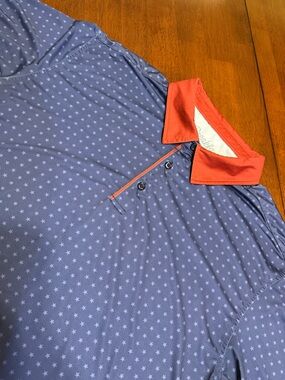 RSVLTS Breakfast Balls Mens Performance Golf Polo Shirt Size Large AOP Patriotic